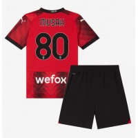AC Milan Yunus Musah #80 Domaci Dres za djecu 2023-24 Kratak Rukav (+ Kratke hlače)